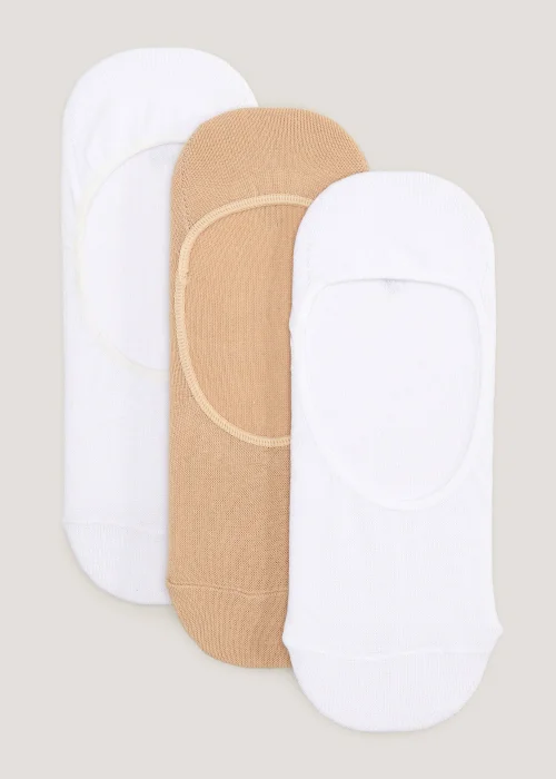 3 Pack White & Nude Footsies - Sizes 3-5 .5 Image 1