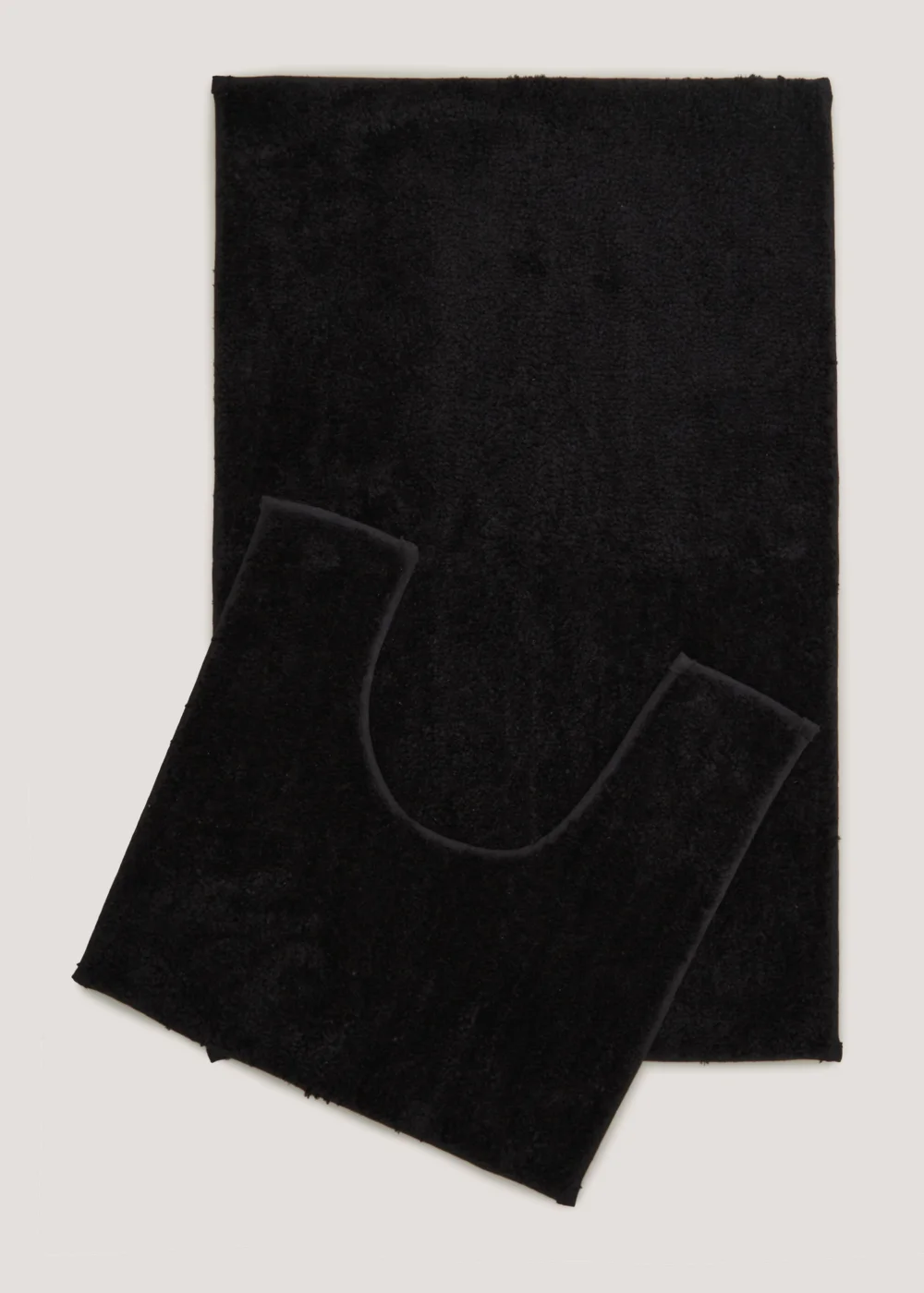 Black Quick Dry Bath & Pedestal Mat Image 1