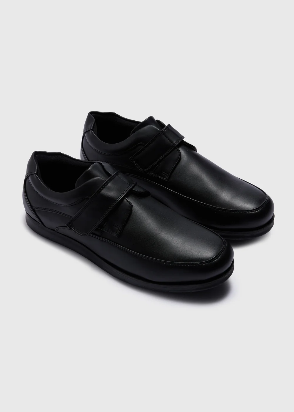 Soleflex Black Riptape Formal Shoes - Size 6 Image 1