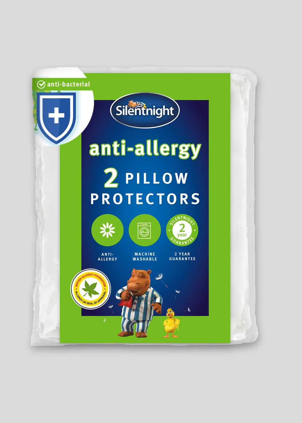 Silentnight Anti Allergy Pillow Protector Pair - One Size Image 1