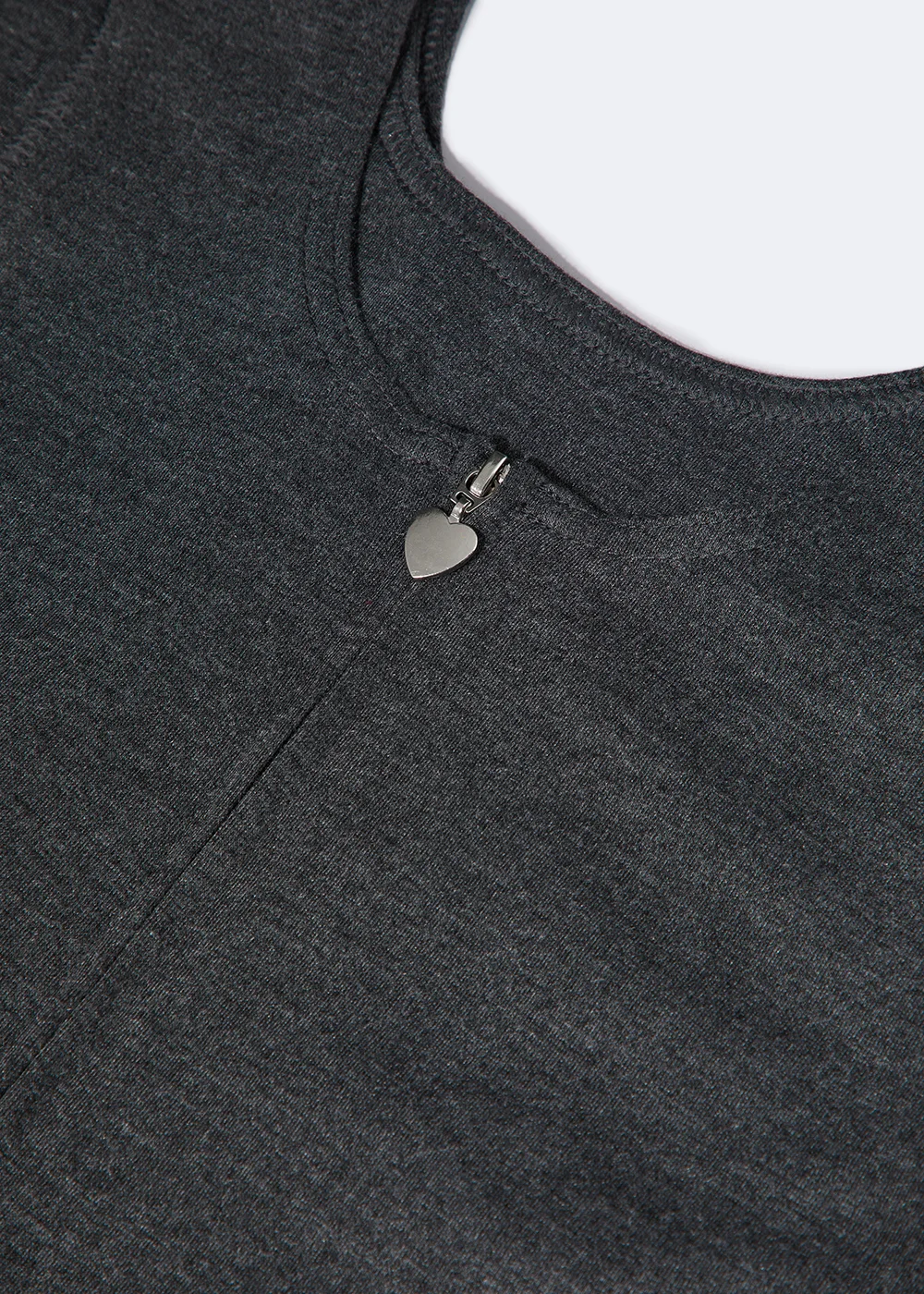 Girls 2 Pack Grey Zip Front Jersey Pinafores (3-9yrs) - Age 3 Years Image 2