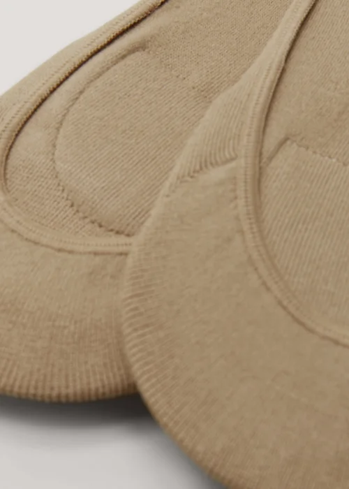 2 Pack Nude Cushioned Footsie Socks - Sizes 3-5 .5 Image 2