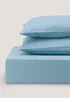 Blue Super Soft Fitted Bed Sheet & Pillowcase Bundle - Single Image 1