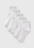 Kids 5 Pack White Ankle Socks (Younger 6-Older 5.5) - Sizes 6 - 8.5 Image 1