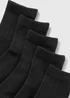 Kids 5 Pack Black Ankle Socks (Younger 6-Older 5.5) - Sizes 6 - 8.5 Image 2