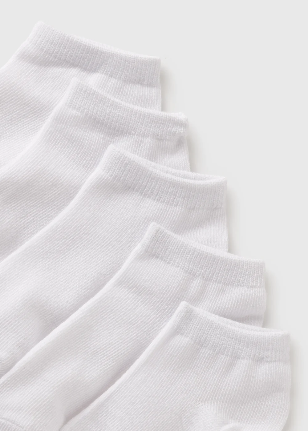 Kids 5 Pack White Trainer Socks (Younger 6-Older 5.5) - Sizes 6 - 8.5 Image 2