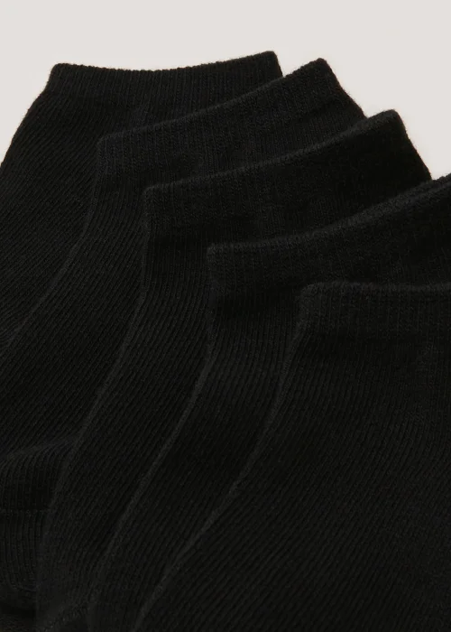 Kids 5 Pack Black Trainer Socks (Younger 6-Older 5.5) - Sizes 6 - 8.5 Image 2
