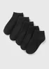 Kids 5 Pack Black Trainer Socks (Younger 6-Older 5.5) - Sizes 6 - 8.5 Image 1