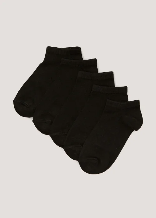 5 Pack Soft Touch Bamboo Trainer Socks - One Size Image 1