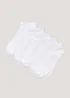 5 Pack White Soft Touch Bamboo Trainer Socks - One Size Image 1