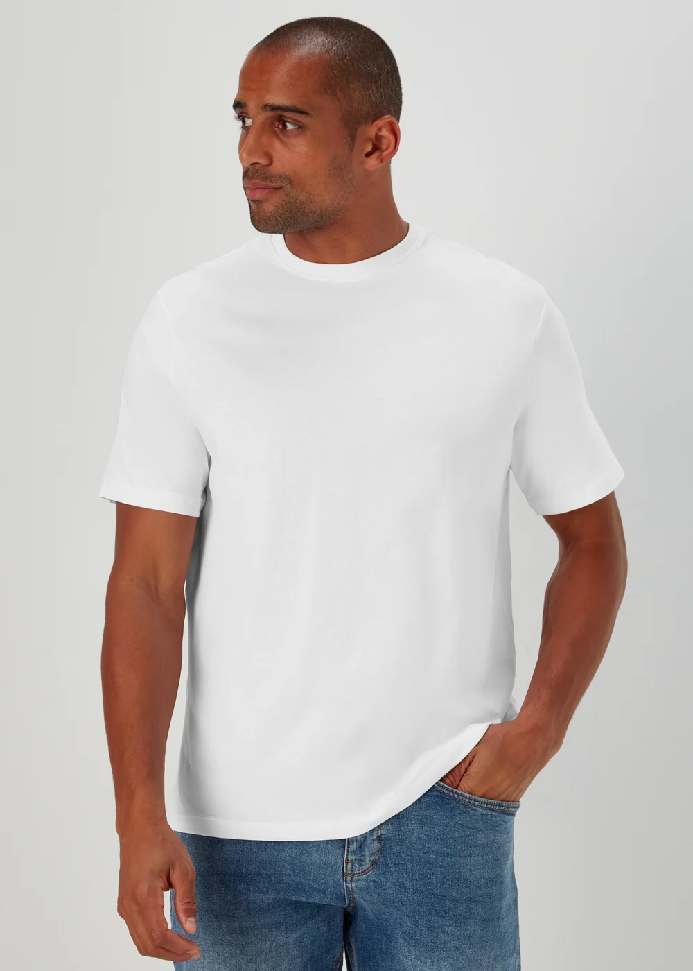 3 Pack Essential White T-Shirts - Small Image 2