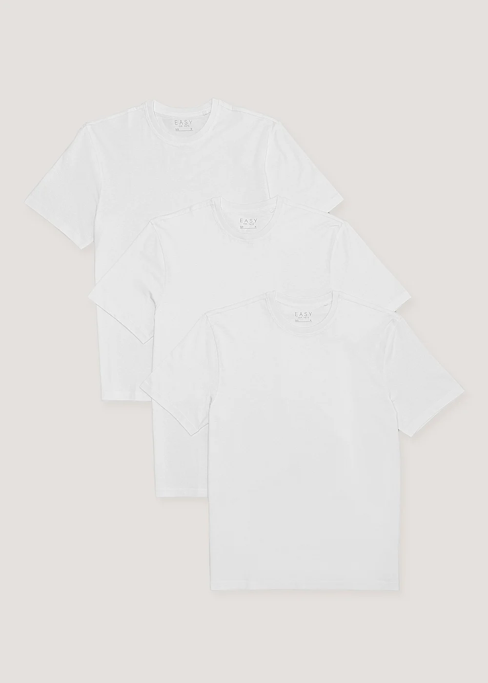 3 Pack Essential White T-Shirts - Small Image 1