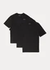 3 Pack Black Essential Crew Neck T-Shirts - Small Image 1
