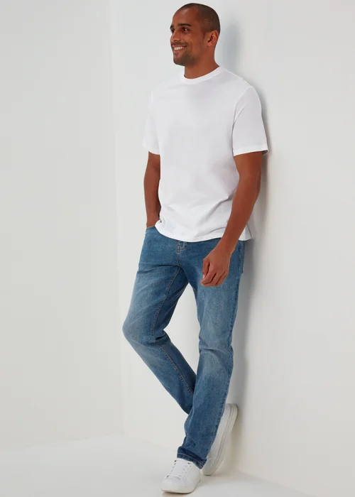 5 Pack Essential White T-Shirts - Small Image 3