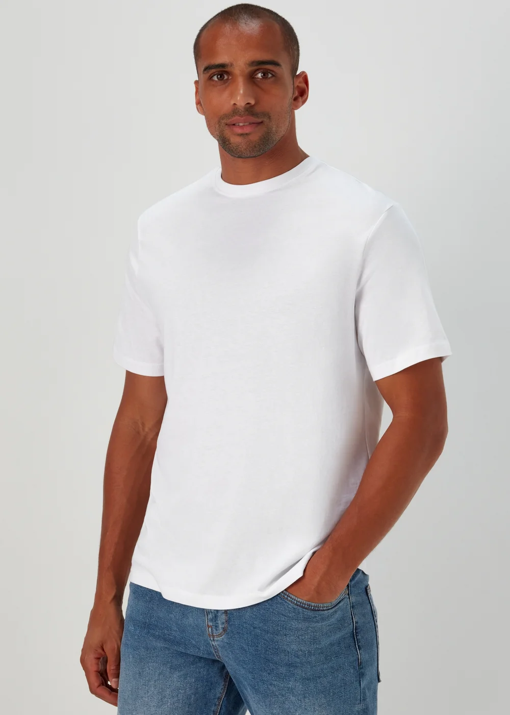 5 Pack Essential White T-Shirts - Small Image 2