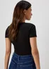 Black Short Sleeve Fitted T-Shirt - Size 8 Image 2