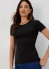 Black Short Sleeve Fitted T-Shirt - Size 8 Image 3