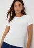 White Short Sleeve Fitted T-Shirt - Size 8 Image 3