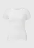 White Short Sleeve Fitted T-Shirt - Size 8 Image 5