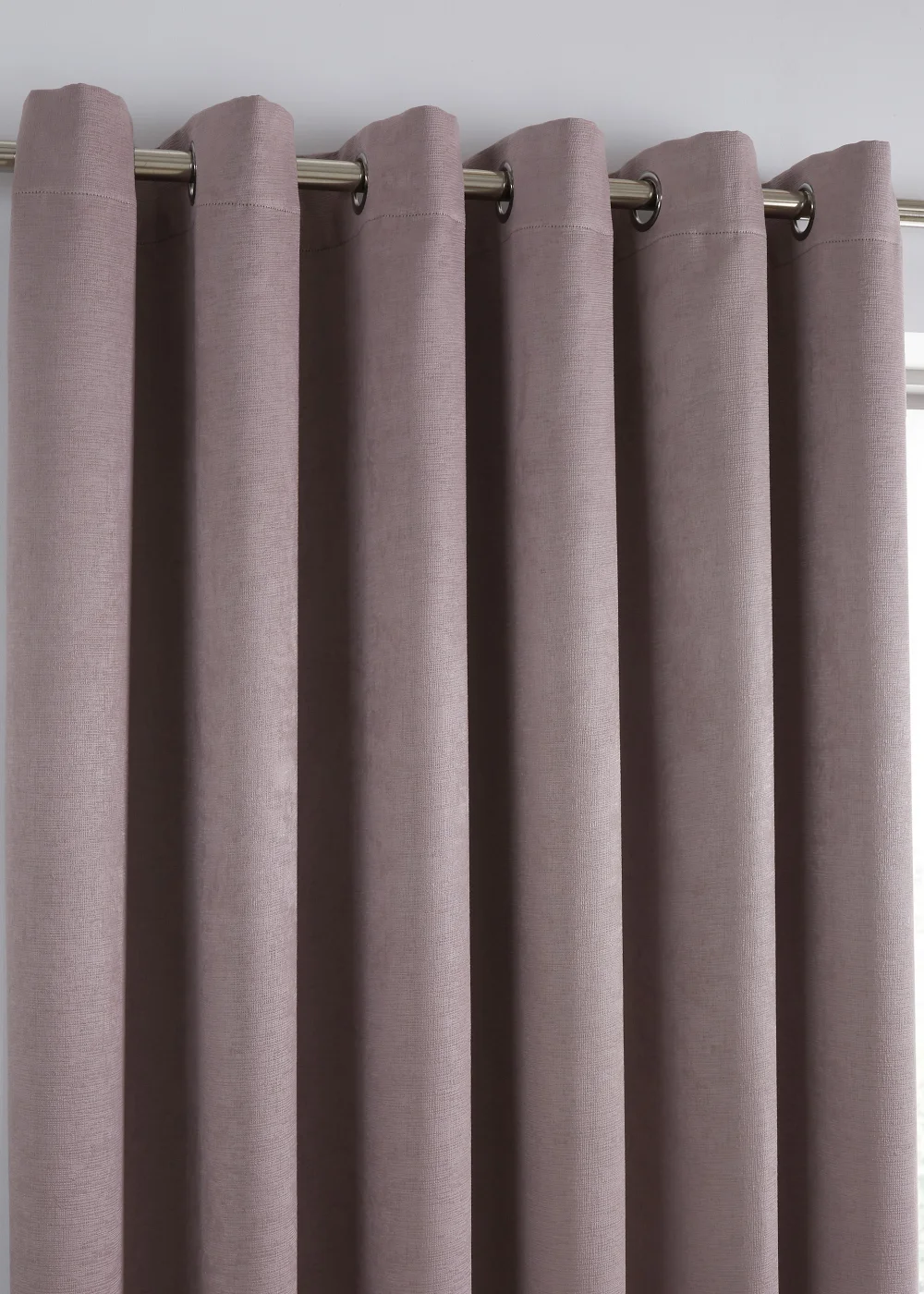 Fusion Strata Dimout Pink Eyelet Curtains - 46W X 54D (116x137cm) Image 2