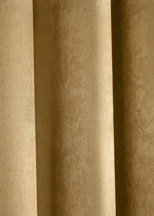 Fusion Strata Dimout Yellow Eyelet Curtains - 90W X 72D (229x183cm) Image 3