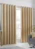 Fusion Strata Dimout Yellow Eyelet Curtains - 46W X 54D (116x137cm) Image 1