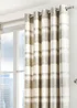 Fusion Balmoral Check Natural Eyelet Curtains - 46W X 54D (116x137cm) Image 2