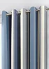 Fusion Whitworth Stripe Blue Eyelet Curtains - 46W X 54D (116x137cm) Image 2