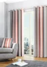 Fusion Whitworth Stripe Pink Eyelet Curtains - 46W X 54D (116x137cm) Image 4