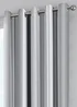 Fusion Whitworth Stripe Grey Eyelet Curtains - 46W X 54D (116x137cm) Image 2