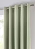 Fusion Sorbonne Green Eyelet Curtains - 46W X 54D (116x137cm) Image 2