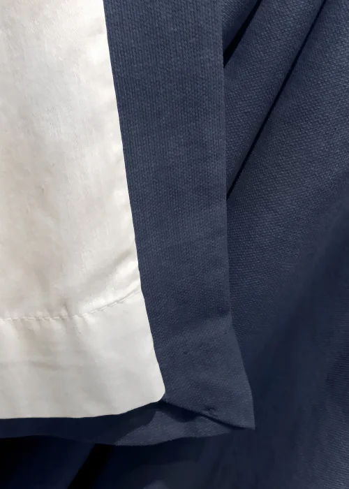 Fusion Sorbonne Navy Eyelet Curtains - 66W X 72D (168x183cm) Image 4