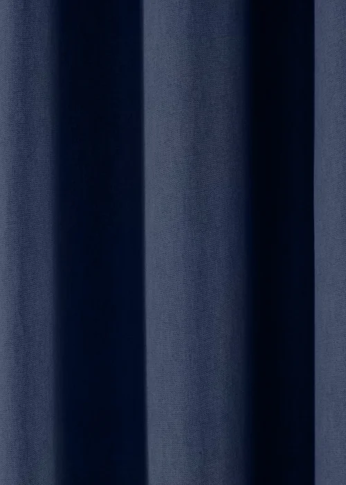 Fusion Sorbonne Navy Eyelet Curtains - 66W X 72D (168x183cm) Image 3