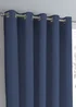 Fusion Sorbonne Navy Eyelet Curtains - 46W X 54D (116x137cm) Image 2