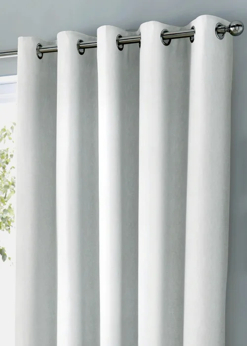 Fusion Sorbonne White Eyelet Curtains - 66W X 72D (168x183cm) Image 2