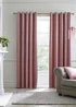 Laurence Llewelyn-Bowen Montrose Velvet Blackout Pink Eyelet Curtains - 46W X 54D (116x137cm) Image 1