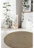 Relay Classic Natural Beige Circle Rug - 200cm Image 1