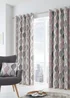 Fusion Lennox Pink Eyelet Curtains - 46W X 54D (116x137cm) Image 4