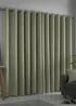Fusion Strata Dimout Green Eyelet Curtains - 46W X 54D (116x137cm) Image 2