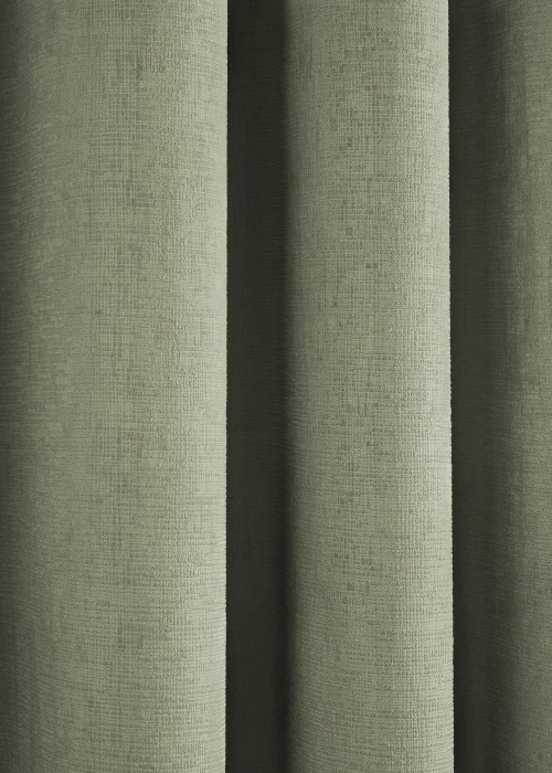 Fusion Strata Dimout Green Eyelet Curtains - 46W X 54D (116x137cm) Image 5