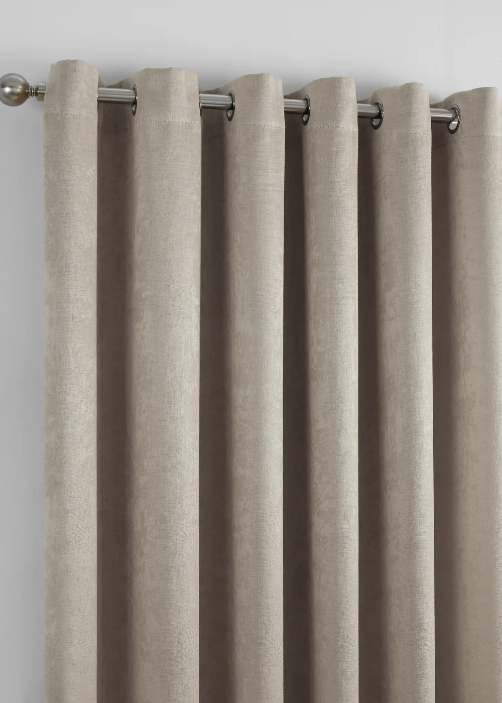 Fusion Strata Dimout Natural Eyelet Curtains - 46W X 54D (116x137cm) Image 3