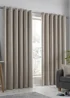 Fusion Strata Dimout Natural Eyelet Curtains - 46W X 72D (117x183cm) Image 1