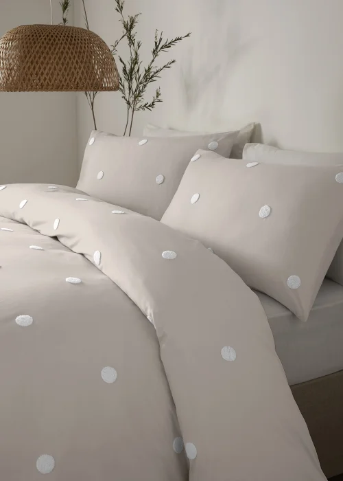 Appletree Dot Garden Beige Duvet Cover Set - Single Image 2