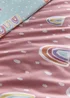 Appletree Kids 100% Cotton Pom Pom Rainbow Duvet Cover - Single Image 2