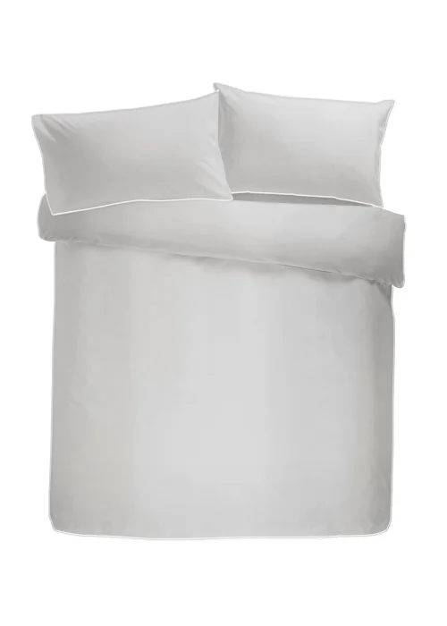 Appletree 200 Thread Count Plain Dye Silver Duvet Cover Set - Single Image 3