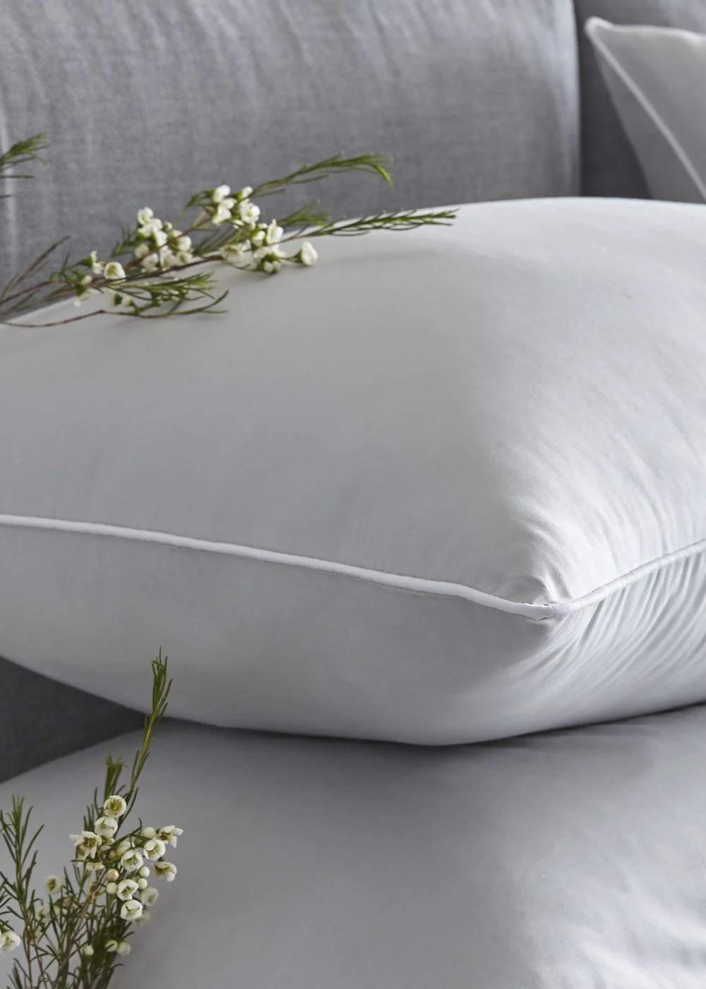 Appletree 200 Thread Count Plain Dye Silver Duvet Cover Set - Single Image 2