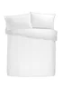 Appletree 200 Thread Count Plain Dye White Duvet Cover Set - Single Image 3