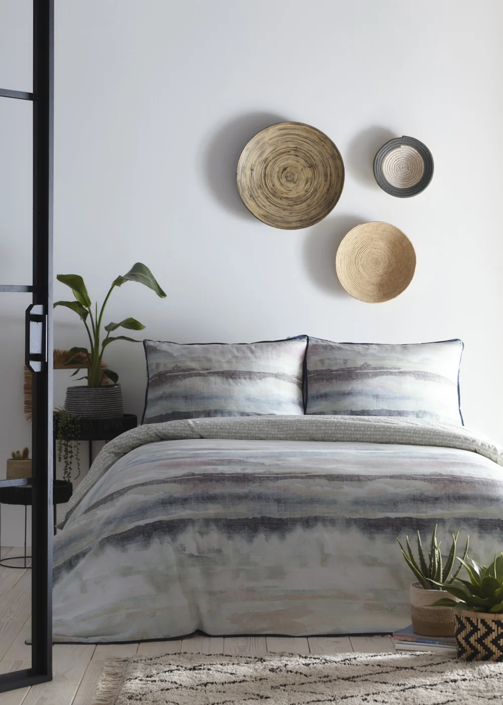 Appletree Landscape Blue Duvet Cover Set - Single Image 1