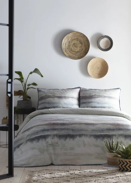 Appletree Landscape Blue Duvet Cover Set - Single Image 1