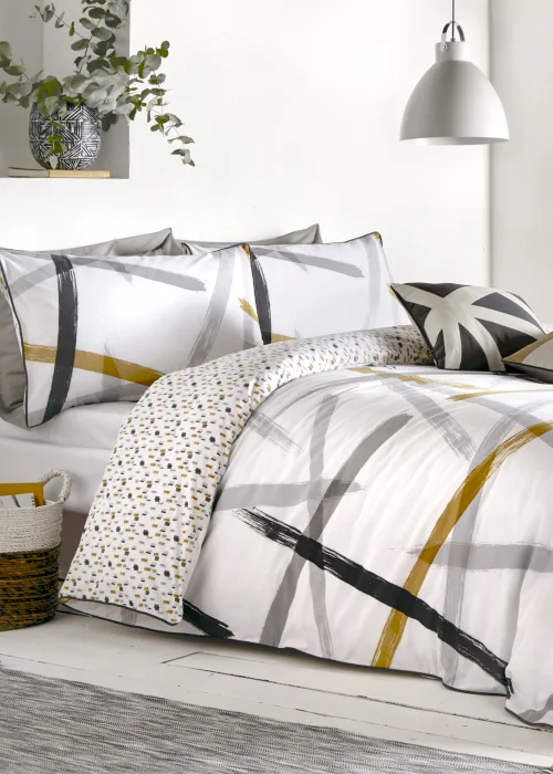 Appletree Leda Grey Duvet Cover Set - King Image 1